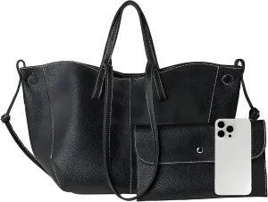 Comes with wallet and wing shaped tote bag, magnetic seal, synthetic leather, handheld and single shoulder (non adjustable)