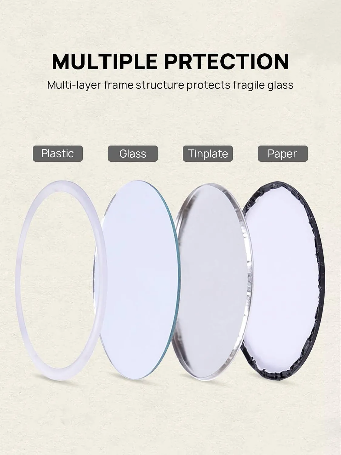 Compact Small Makeup Mirror Bulk, Mini Travel Pocket Mirror for Purse Women Pack of 36 Pcs(Round, Black)
