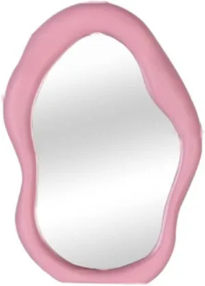 Compact Vanity Mirror Desktop Creative Makeup Mirror Dressing Table Makeup Mirror HD Mirror Home Bedroom Desktop Decorative Mirror Salon Hairdressing Mirror (Color : Pin