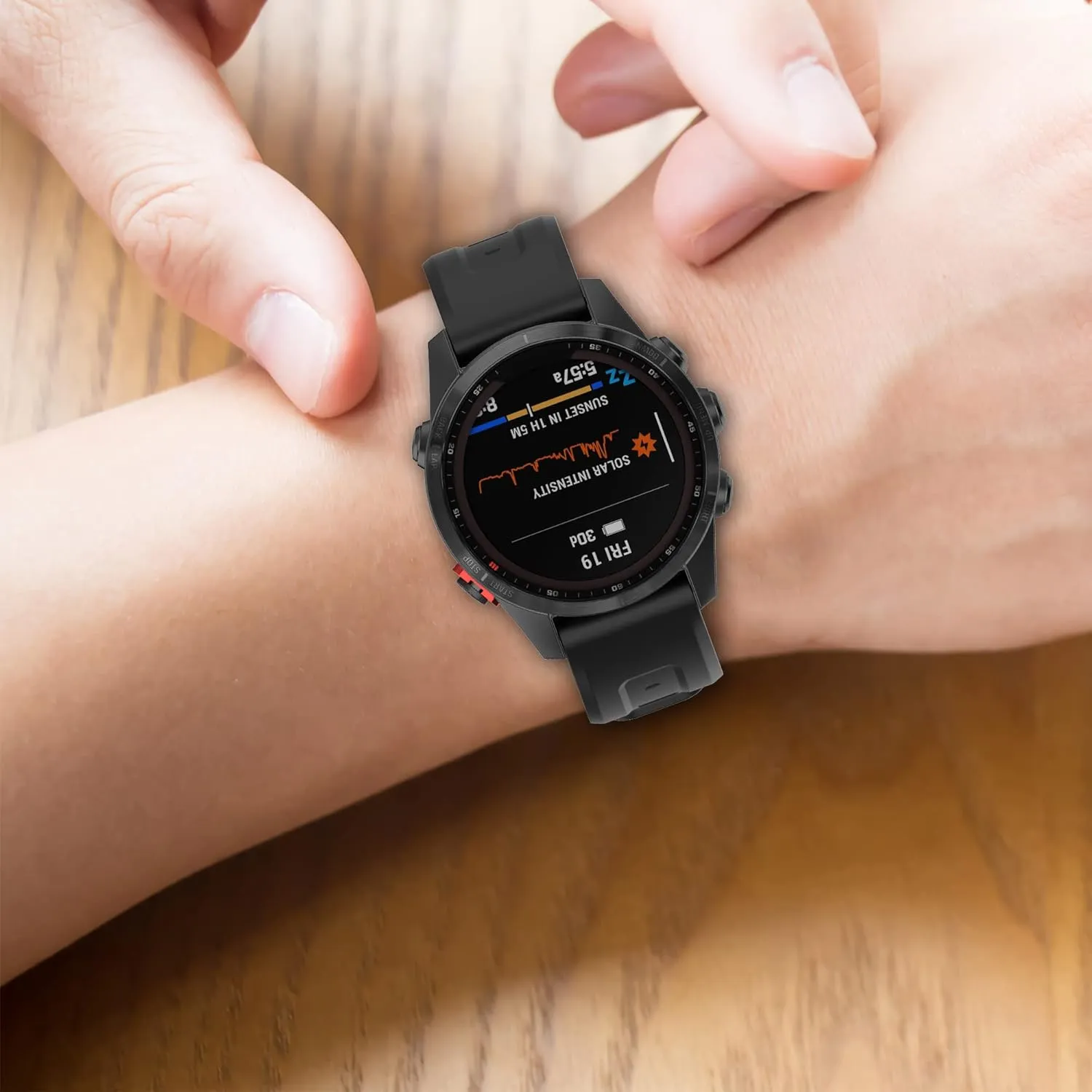 Compatible for Garmin Fenix 7S, 20mm Width Silicone Strap WatchBand Replacement for Garmin fenix 7S/Fenix 7S Pro/Fenix 6S/Fenix 6S Pro/Fenix 5S/Fenix 5S plus/Instinct 2S/D2 delta S Smartwatches