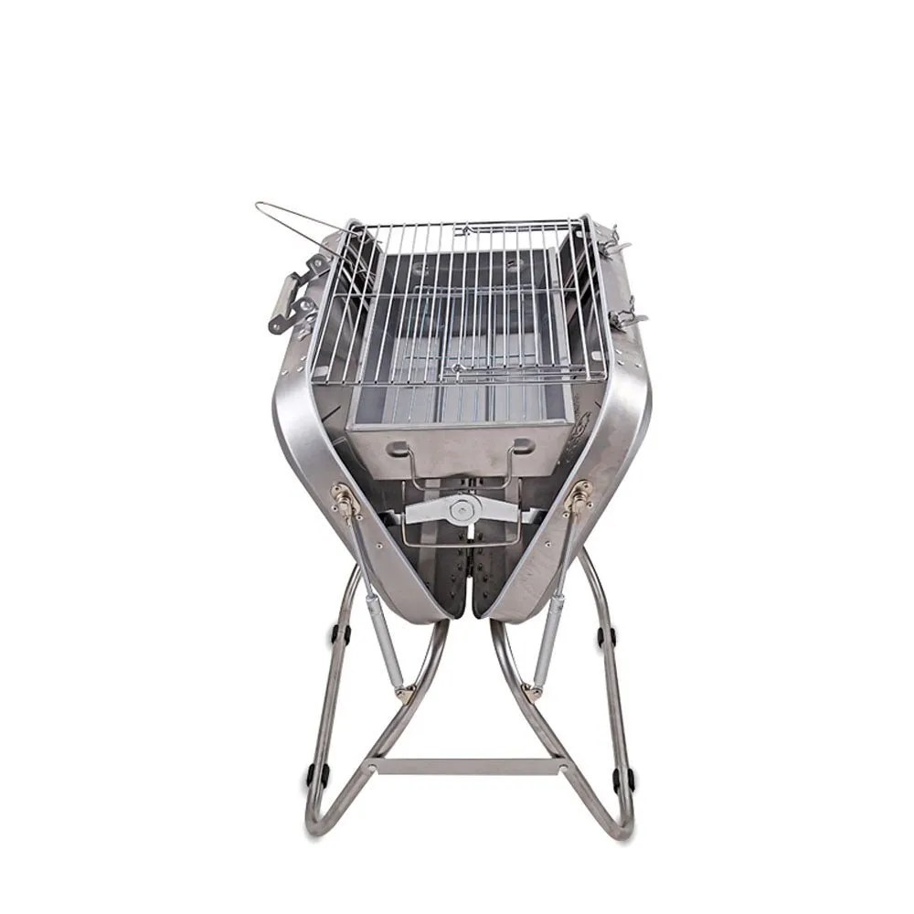 CRONY Full assortment Outdoor Folding Top-notch service Portable grill Commercial Camping Charcoal Portable Steel 8828 Stainless Grill Bbq