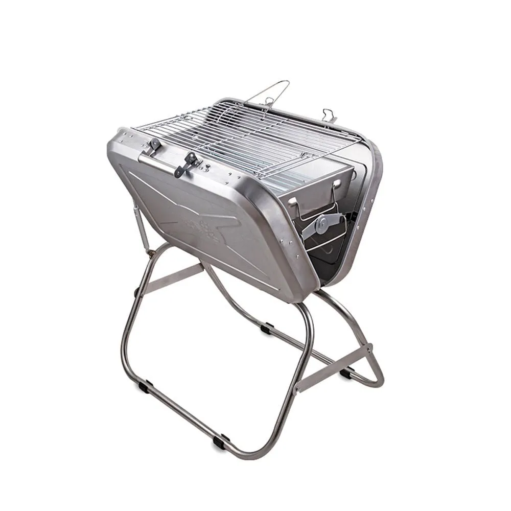 CRONY Full assortment Outdoor Folding Top-notch service Portable grill Commercial Camping Charcoal Portable Steel 8828 Stainless Grill Bbq