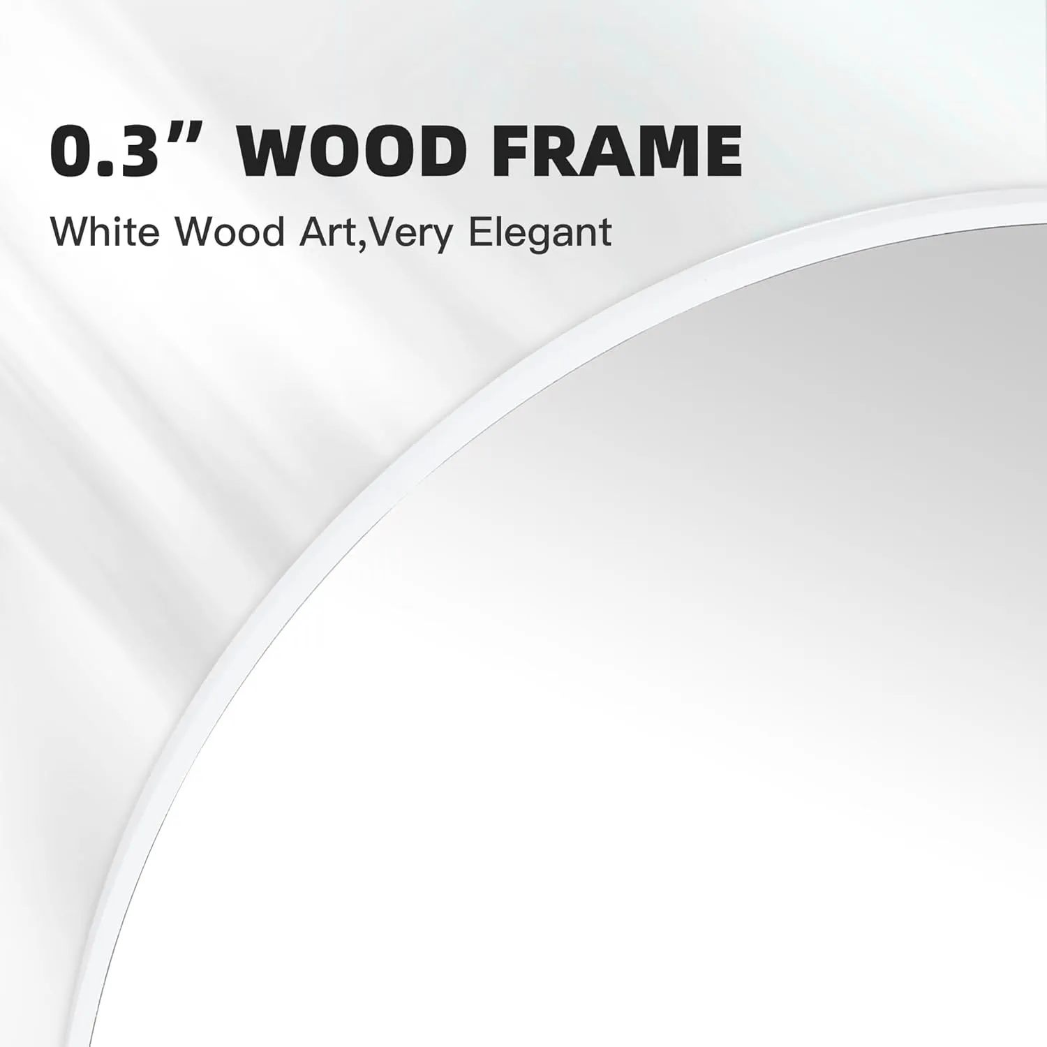 CULER Round White Bathroom 30 Inch Mirror,Circle Wall Modern Mirror for Bedroom,Hanging Vanity Tempered Glass Mirrors for Entryway or Living Room