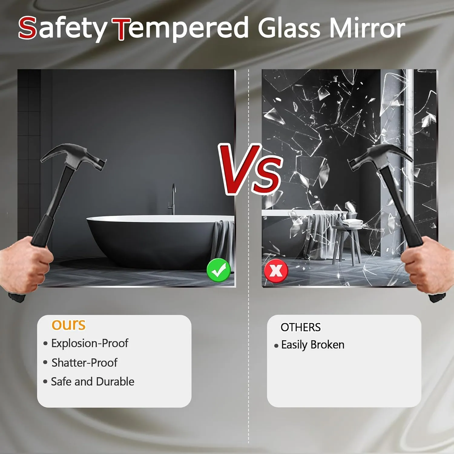 CULER Round White Bathroom 30 Inch Mirror,Circle Wall Modern Mirror for Bedroom,Hanging Vanity Tempered Glass Mirrors for Entryway or Living Room