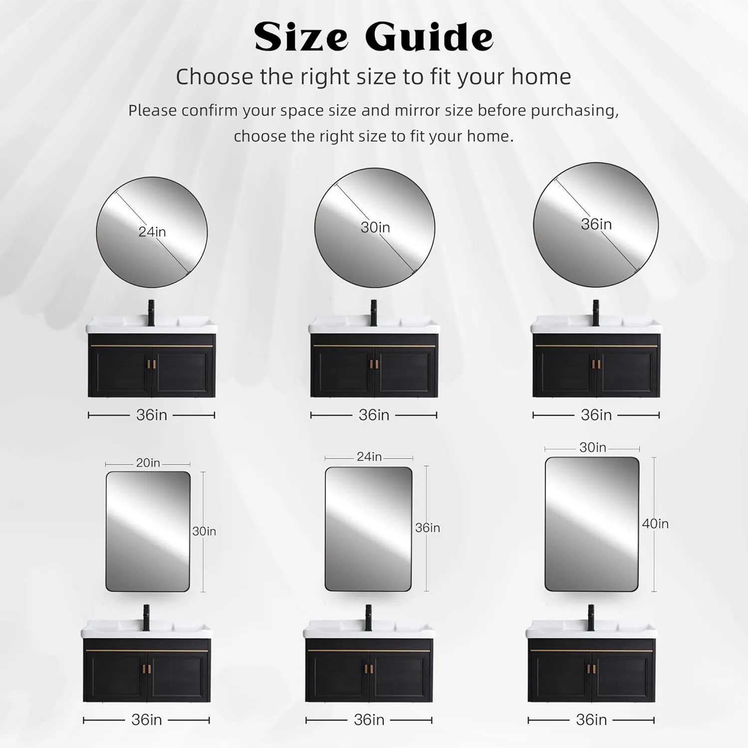 CULER Round White Bathroom 30 Inch Mirror,Circle Wall Modern Mirror for Bedroom,Hanging Vanity Tempered Glass Mirrors for Entryway or Living Room