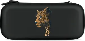 Cute Leopard Compatible with Switch Carrying Case Hard Travel Game Bag Pouch with 15 Games Accessories