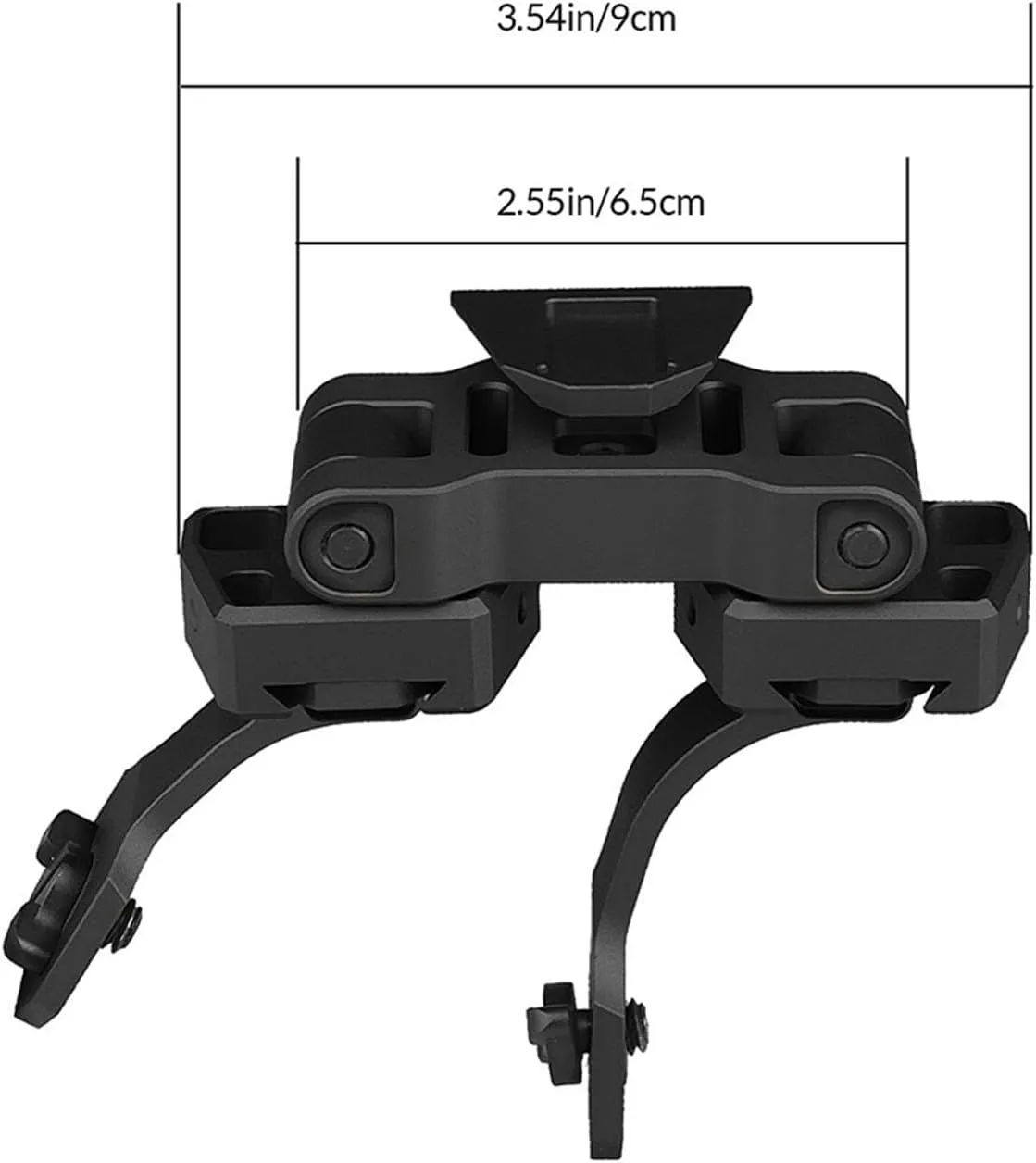 D-14 Bridge Dual PVS14 NVG Mount, Adjustable Dovetail Versatile Night Vision Goggles Adapter, Versatile Night Vision Helmet Mounting System, for Single Monocular & Dual Binocular PVS-14,Black