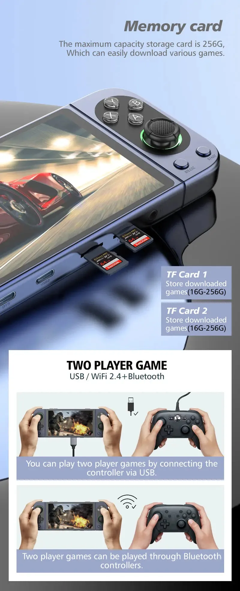 D-50PLUS Retro Handheld Game Console