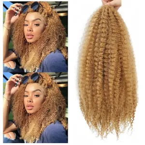 Dansama Marley Hair 3 Packs Ombre Braiding Hair, 18 Inch Afro Kinky Twist Crochet Hair Synthetic Hair Extensions (18 Inch (Pack of 3), #27)