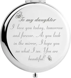 Daughter Gifts for Christmas, Daughter in Law Gifts for Wedding, Graduation Gifts for Daughter to My Daughter Mirror Daughter Gifts from Mom