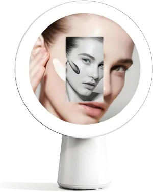 Denash U V Camera for Sunscreen Test, 7.6 Inch Portable U V Mirror Sunscreen Camera,Rechargeable Travel Makeup Mirror with LED Light for Skin Protection