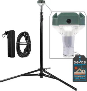 Devos Outdoor LightRanger 800 Lumen Lantern - Rechargeable Telescoping LED Lantern, 30-Hour Runtime, Illuminates 40-Foot Area, Adjustable Height