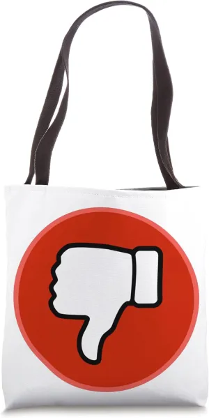 Dislike Button Thumbs Down Tote Bag