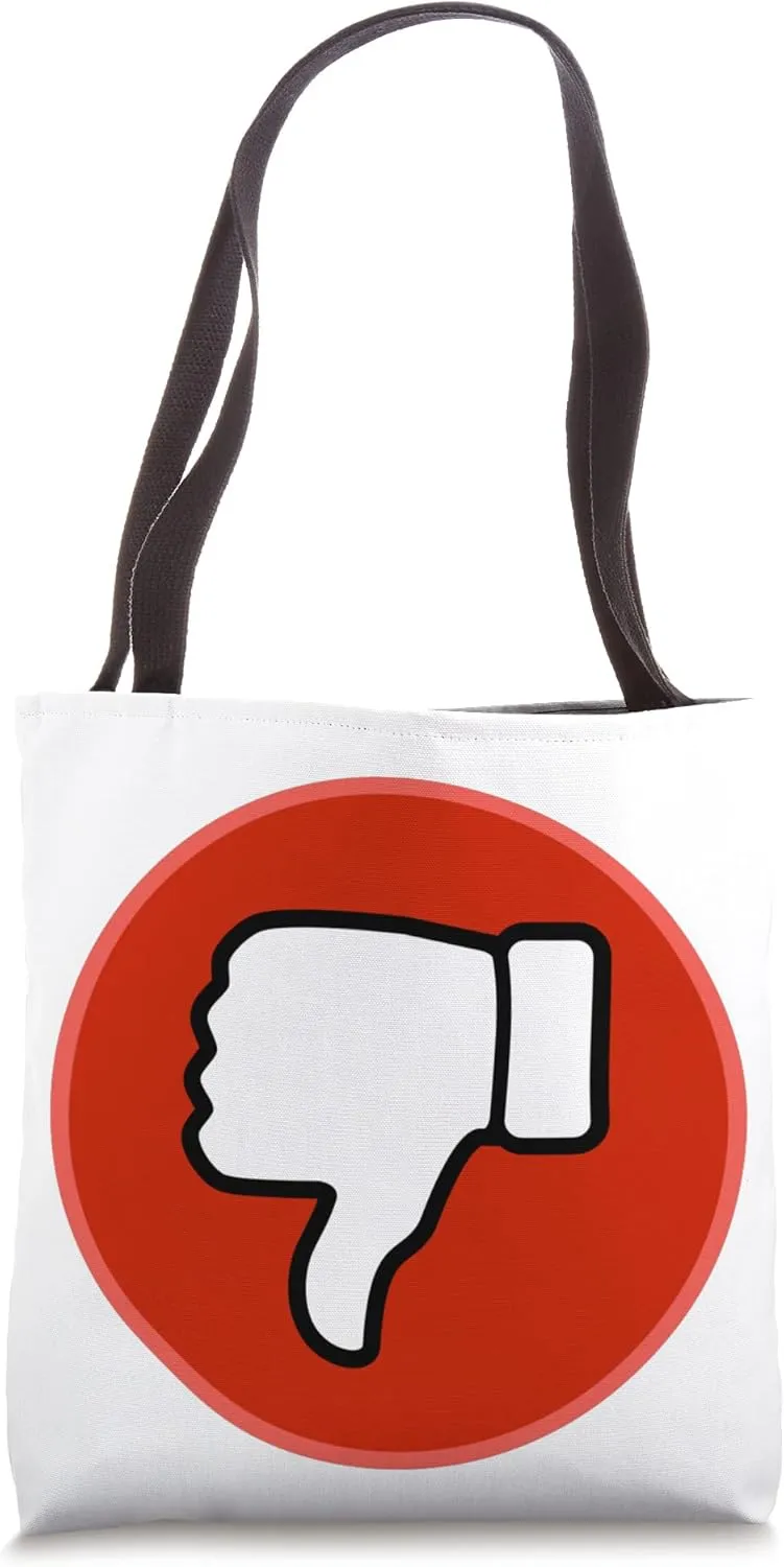 Dislike Button Thumbs Down Tote Bag