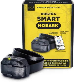 Dogtra Smart NOBARK – Detects Whining and Barking – App Control E-Collar, Usage Notification, Behavior Report, Waterproof IPX9K, 30 Yard Range, Compact Size for 10lbs Dogs, Triple Detection Accuracy