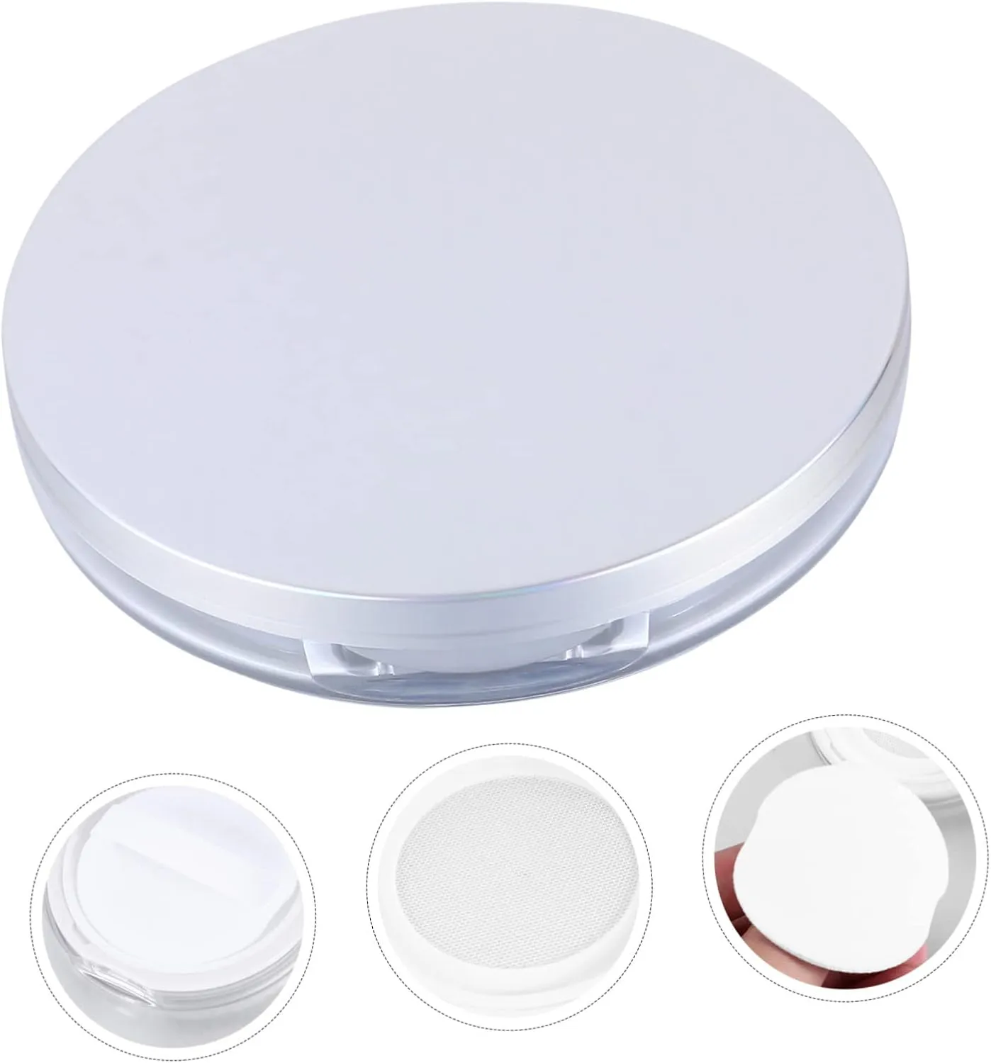 DOITOOL Body Mirrors 4 Pcs Loose Powder Box 5g Powder Case Empty Box Cosmetic Travel Portable Mirror