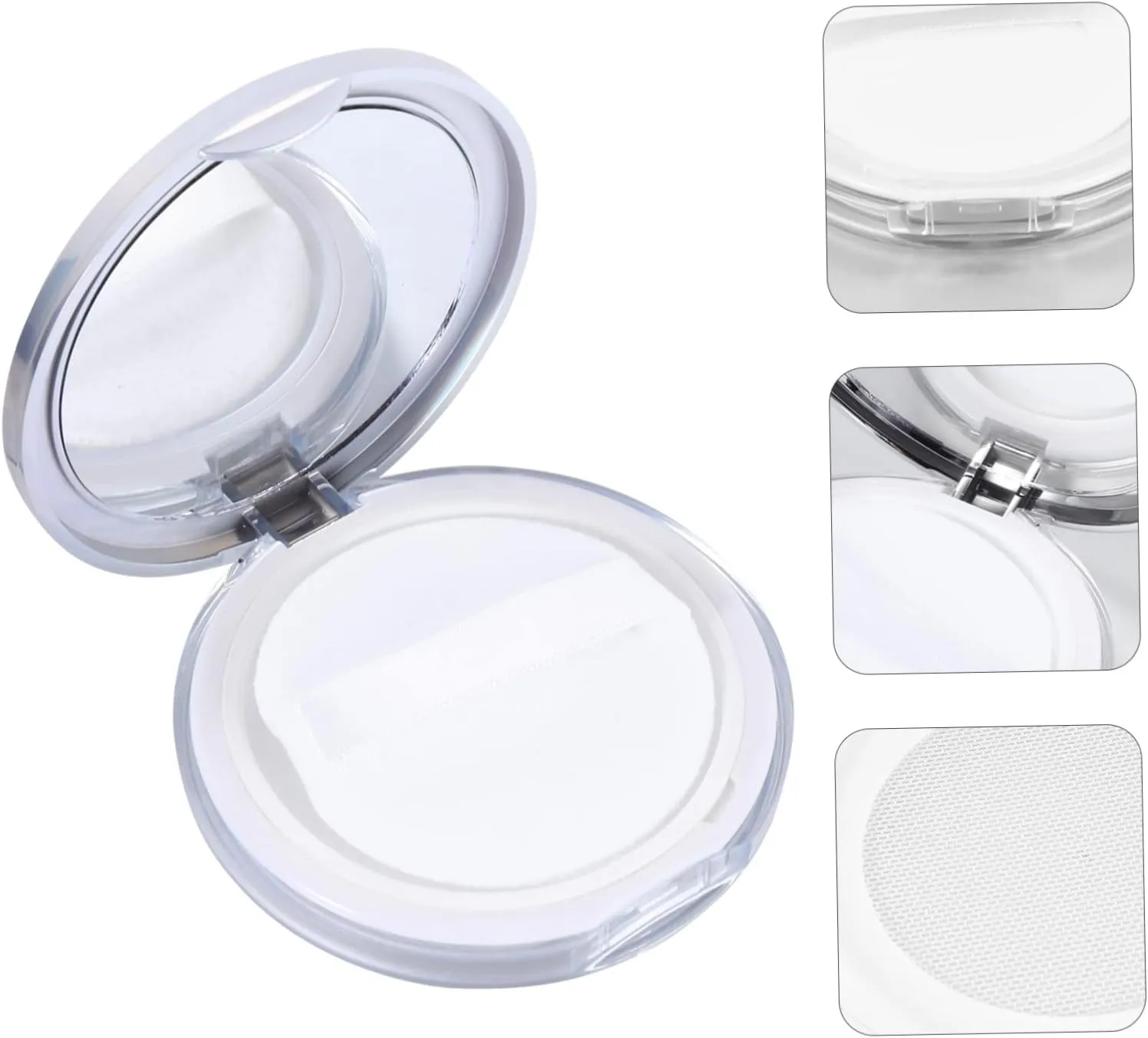DOITOOL Body Mirrors 4 Pcs Loose Powder Box 5g Powder Case Empty Box Cosmetic Travel Portable Mirror