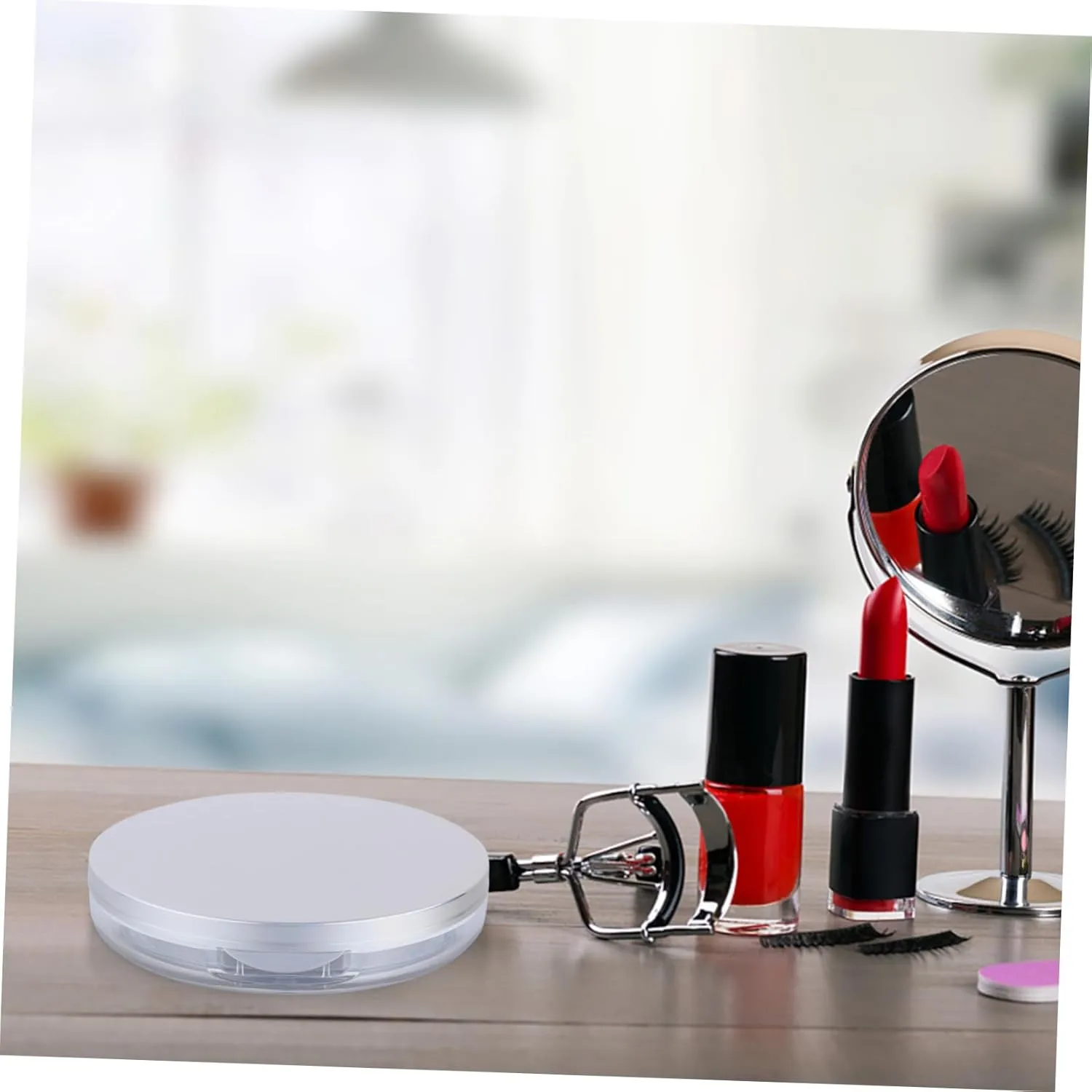 DOITOOL Body Mirrors 4 Pcs Loose Powder Box 5g Powder Case Empty Box Cosmetic Travel Portable Mirror