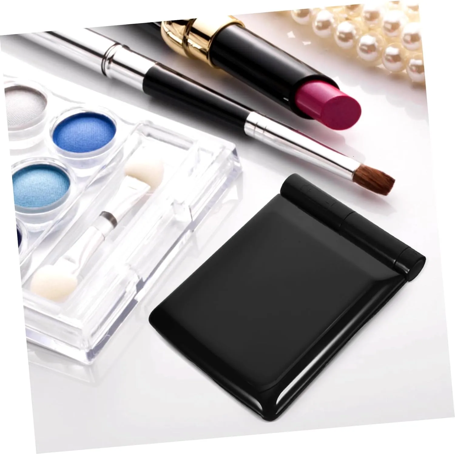 DOITOOL Foldable Led Makeup Mirror Dual-sided Handheld Design Compact Portable for Travel Daily Use Sturdy Protective Shell Light for Enhanced Makeup Application