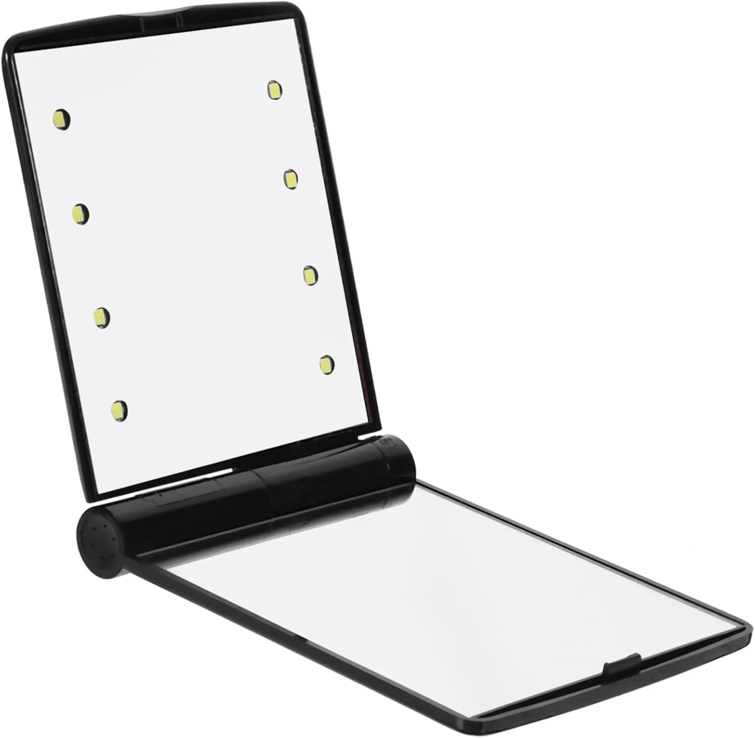 DOITOOL Foldable Led Makeup Mirror Dual-sided Handheld Design Compact Portable for Travel Daily Use Sturdy Protective Shell Light for Enhanced Makeup Application