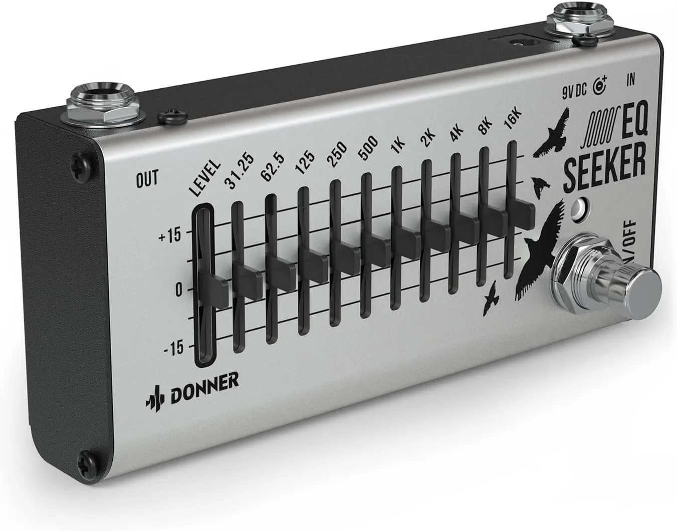 Donner EQ Pedal, 10 Band Equalizer Pedal, EQ Seeker for Guitar and Bass True Bypass