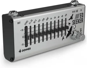 Donner EQ Pedal, 10 Band Equalizer Pedal, EQ Seeker for Guitar and Bass True Bypass