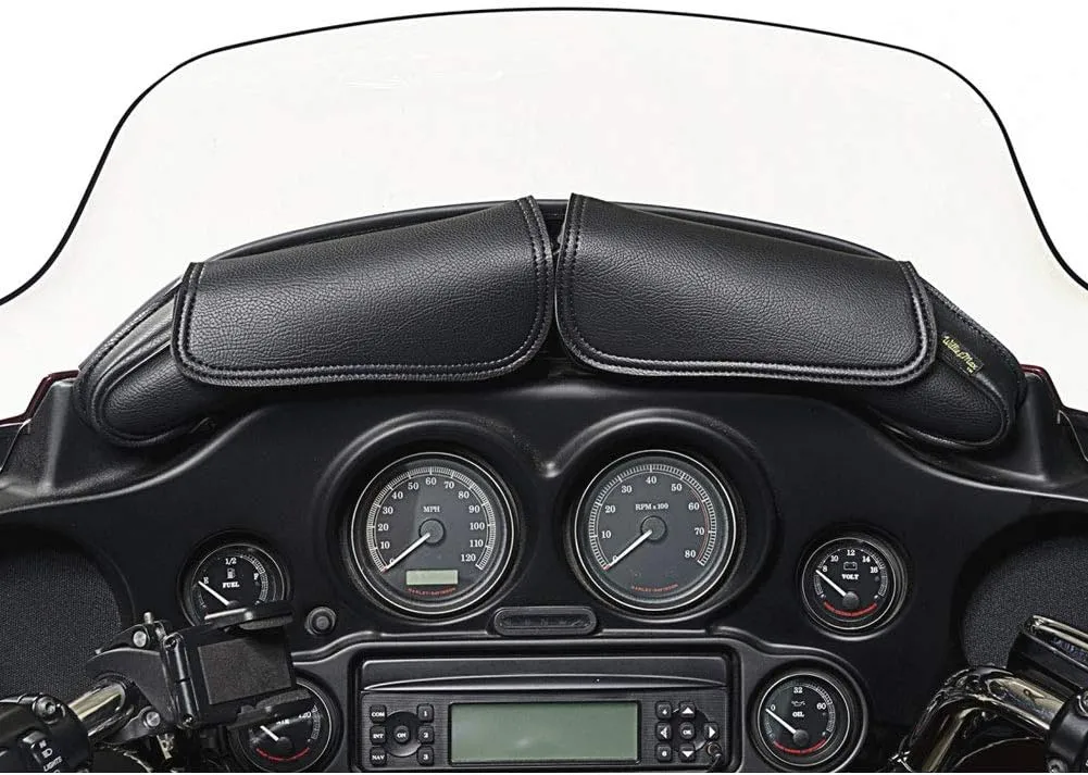 Dowco Willie & Max 04725 Two Pouch Synthetic Leather Motorcycle Windshield Bag: Black, 5 Liter Capacity, 8.3" x 4.7" x 4"