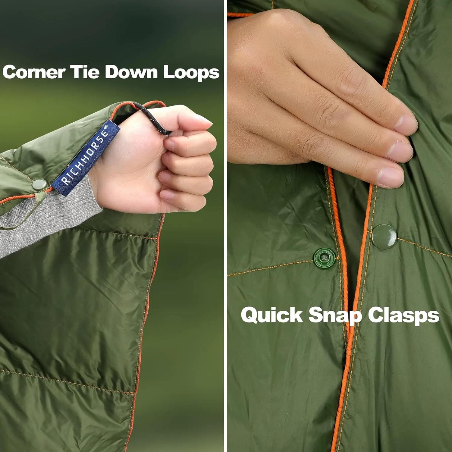 Down Blanket Camping Quilt - Lightweight, Packable, Puffy, Wearable, Water Resistant, Backpacking Quilt for Outdoor Camping, Travel and Hiking