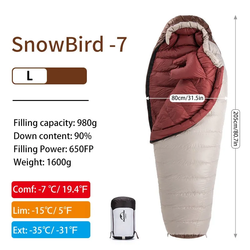 Down sleeping bag down light 4 seasons duck sleeping bag -3-7 winter sleeping bag