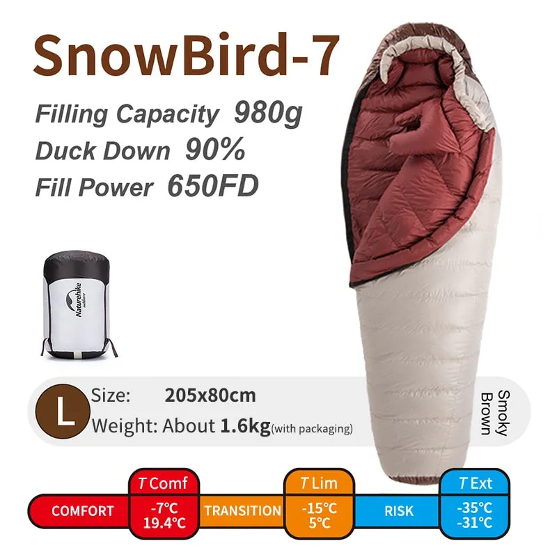 Down sleeping bag down light 4 seasons duck sleeping bag -3-7 winter sleeping bag
