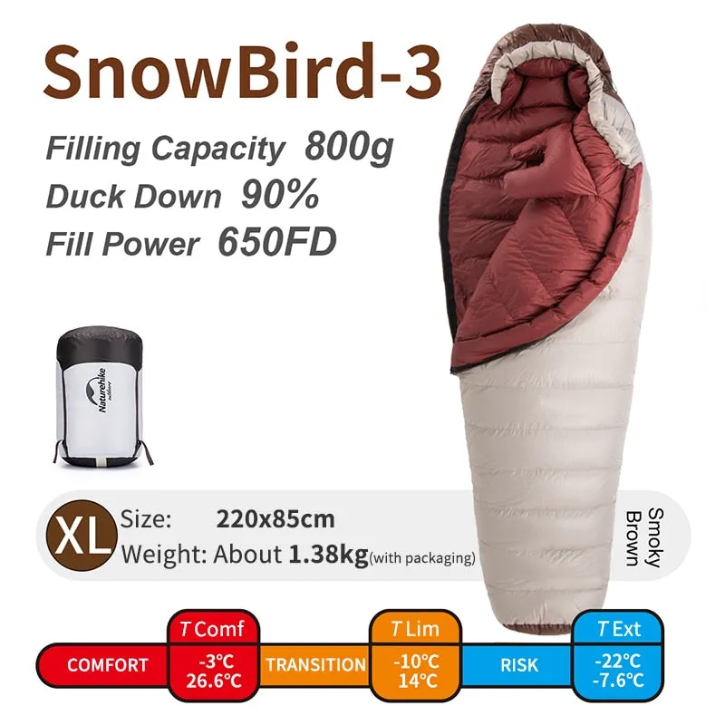 Down sleeping bag down light 4 seasons duck sleeping bag -3-7 winter sleeping bag