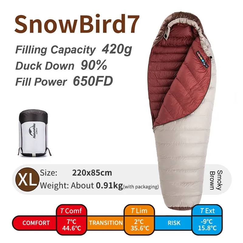 Down sleeping bag down light 4 seasons duck sleeping bag -3-7 winter sleeping bag