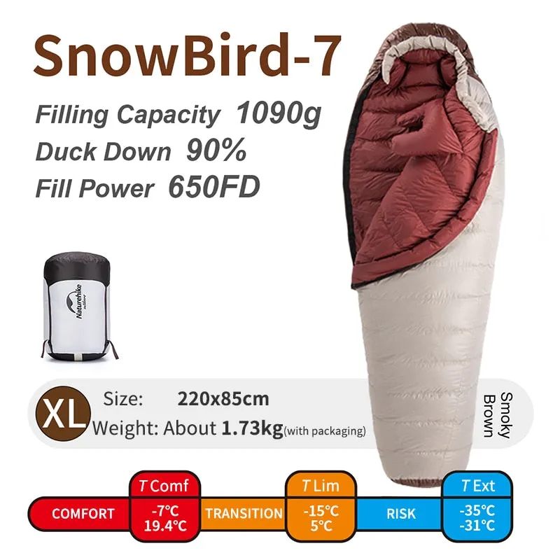 Down sleeping bag down light 4 seasons duck sleeping bag -3-7 winter sleeping bag