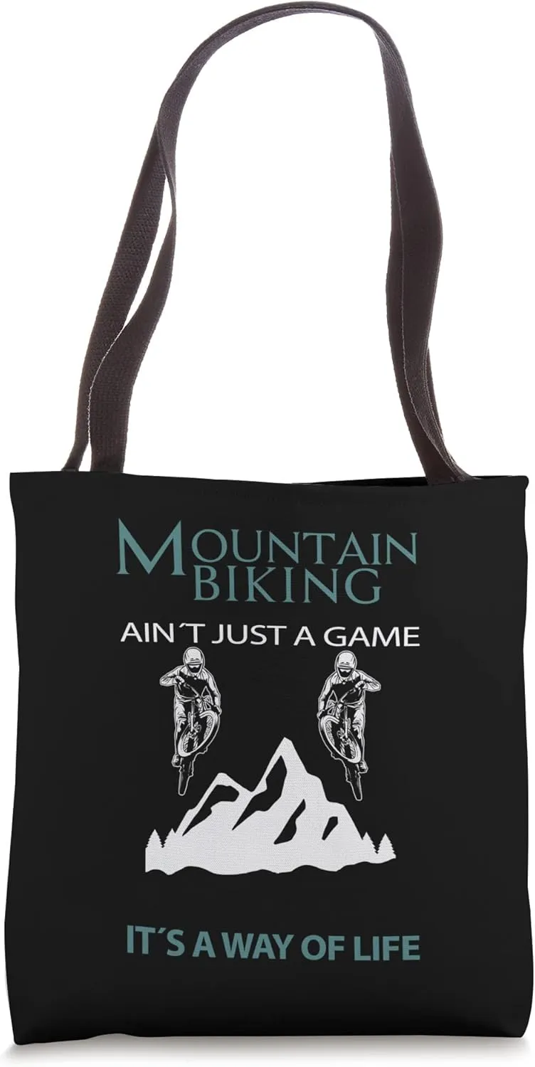 Downhill Mountain Bike MTB Cyclist Tote Bag