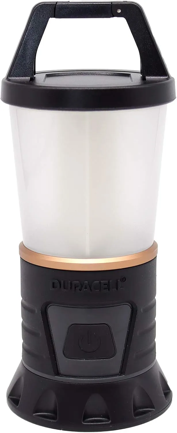 Duracell 600 Lumen LED Lantern with 360° & 180° lighting for Camping, Fishing, & Emergency Use - 5 Modes and 3-AA Batteries Included