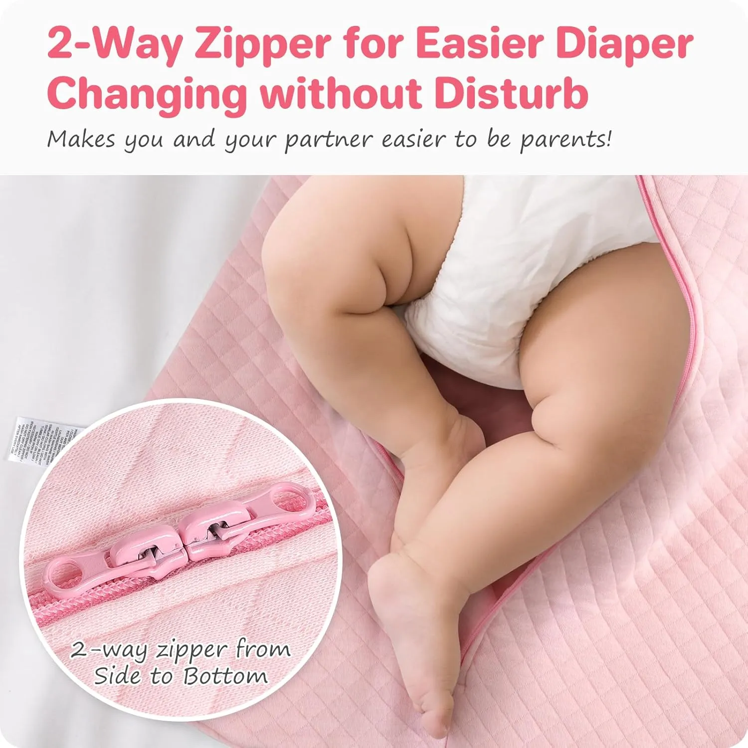 Easy Transition Baby Sleep Sack with Sleeves Soft Cotton Warm 6-12 Months 1.5 Tog, Soft Sleeping Sack Comfortable Wearable Blanket 2-Way Zipper, Sleeping Bag Sleepsack Unisex Newborn Babies Girl Boy
