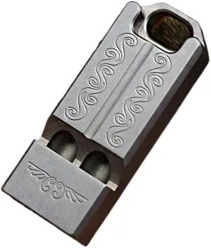 EDC Titanium Alloy Whistle, High Pitched Outdoor Survival Whistle, High Decibel, Explosive Sound, High Frequency, Wilderness Rescue Whistle, Bird Training Pigeon Whistle