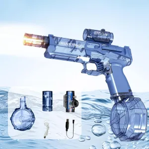 Electric Water Gun for Adults and Kids, Most Powerful Automatic Water Squirt Gun, 28-32 FT Long Range high Capacity Strongest Water Blaster,Outdoor Swimming Pool Gift Toy
