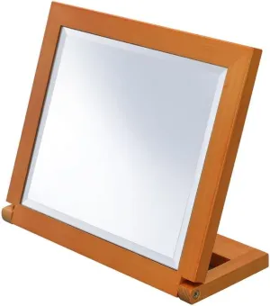 Elegant Adjustable Makeup Mirror with Walnut Finish, 10 Degree Tilt, for Vanity or Travel