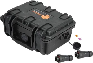 Elephant B095S4 Kayak Battery Box Waterproof Battery Enclosure for Powering GPS, Fish Finders, Led Lights, Aerator Pump (4 pin Single)