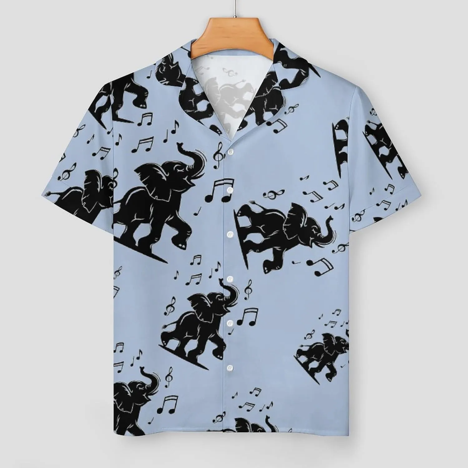 Elephant Music Women's Satin Pajama Set Short Sleeve Button Down Sleepwear Loungewear Pj Set