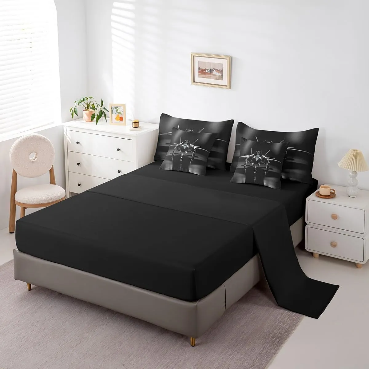 Erosebridal Aviation Aircraft Bed in a Bag Queen Comforter Set 7 Piece,Airplane Aeroplane Bedding Sets Plane Airliner Sheet Set with Comforter