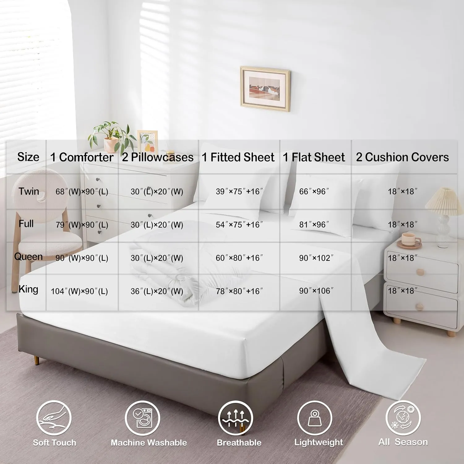 Erosebridal Rustic Queen Comforter Set 7 Pieces,Deer Bedding Sets for Boys Girls Teens,Cabin Farmhouse Western Bed in A Bag,Woodland Wildlife Forest Sheet Set with Comforter for Bedroom Decor