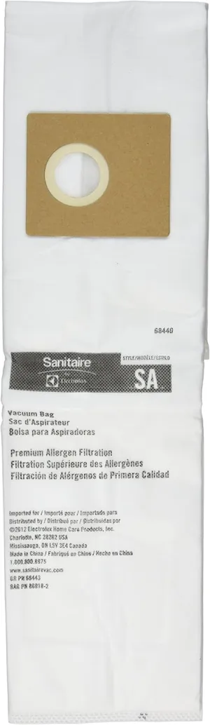 Eureka 68440-10 Paper Bag, Type SA SC3700 Allergen Synthetic 5 Pk