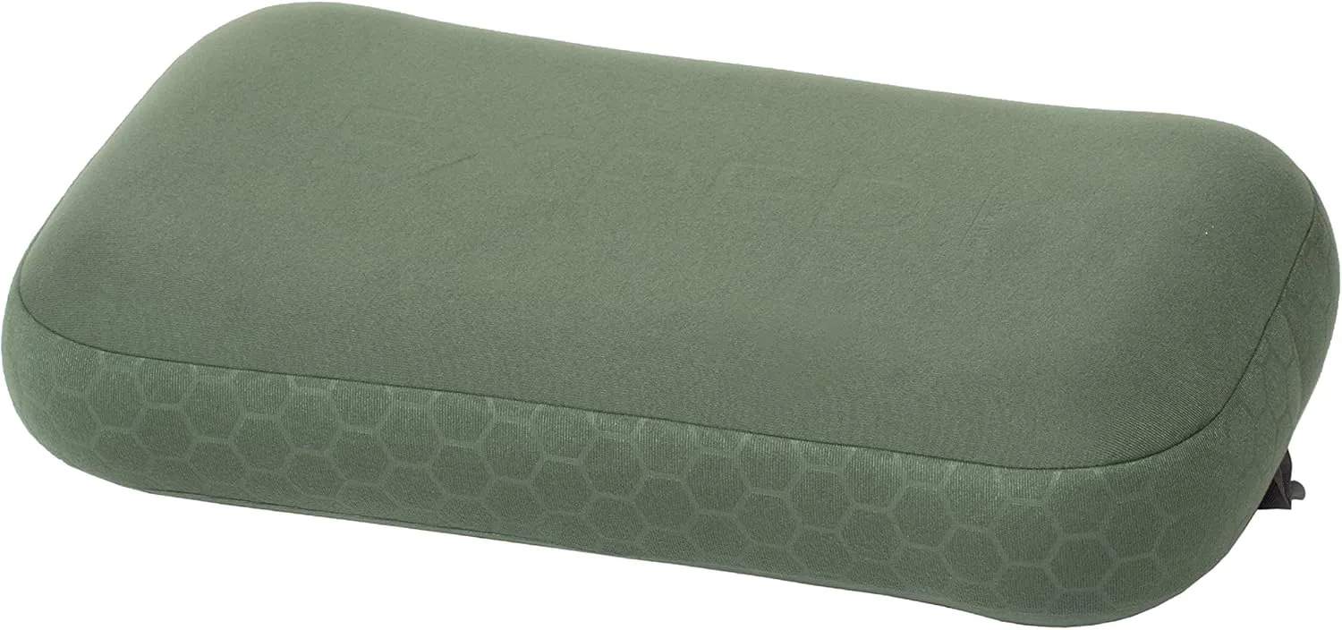 Exped Mega Pillow | Thick & Plush Camping Pillow | Comfortable, Velvety Soft Travel Pillow | Washable Camping Pillow, Mossgreen, One Size