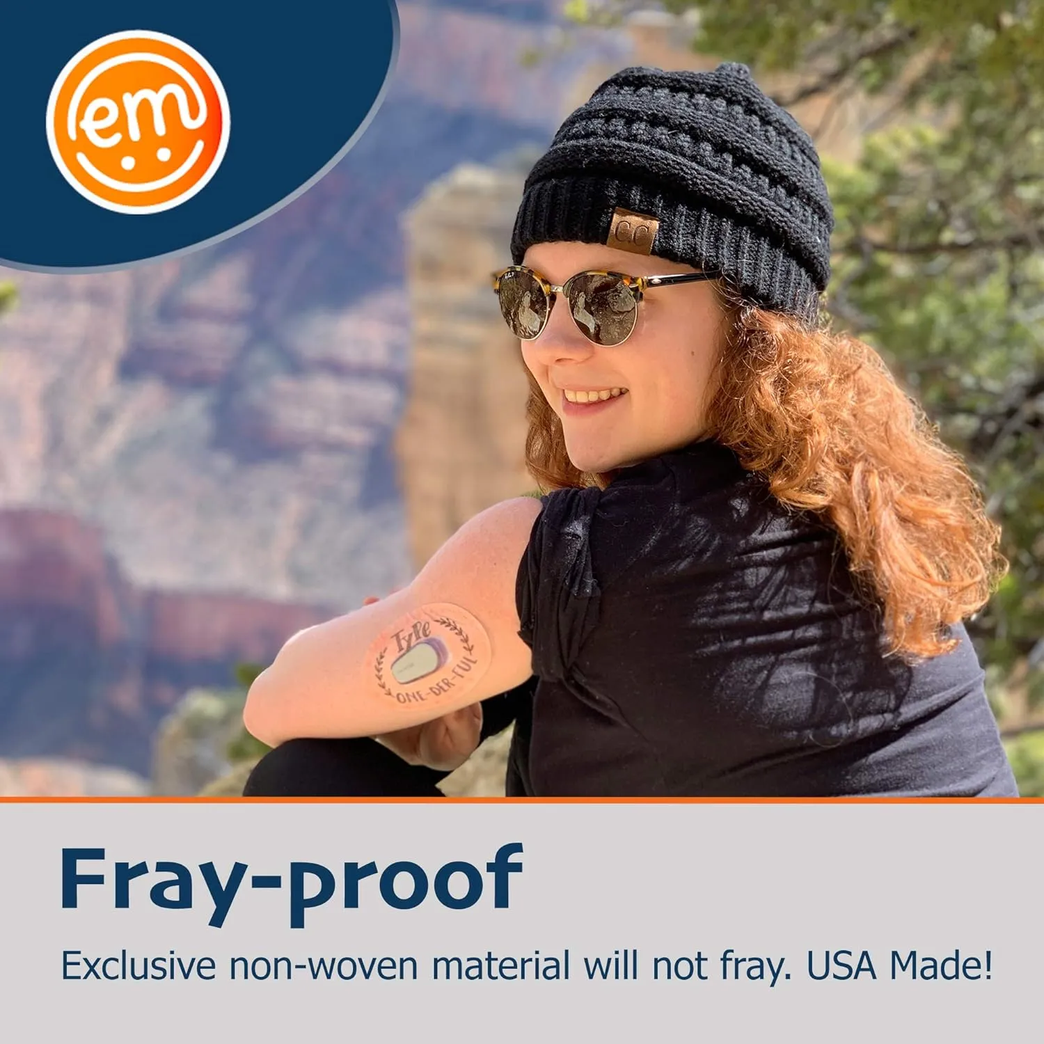 ExpressionMed - Adhesive Patches for Omnipod (Pack of 5) - Made in The USA, Waterproof, Non-Fraying, Pre-Cut CGM Sensor Tapes (Nature Views)