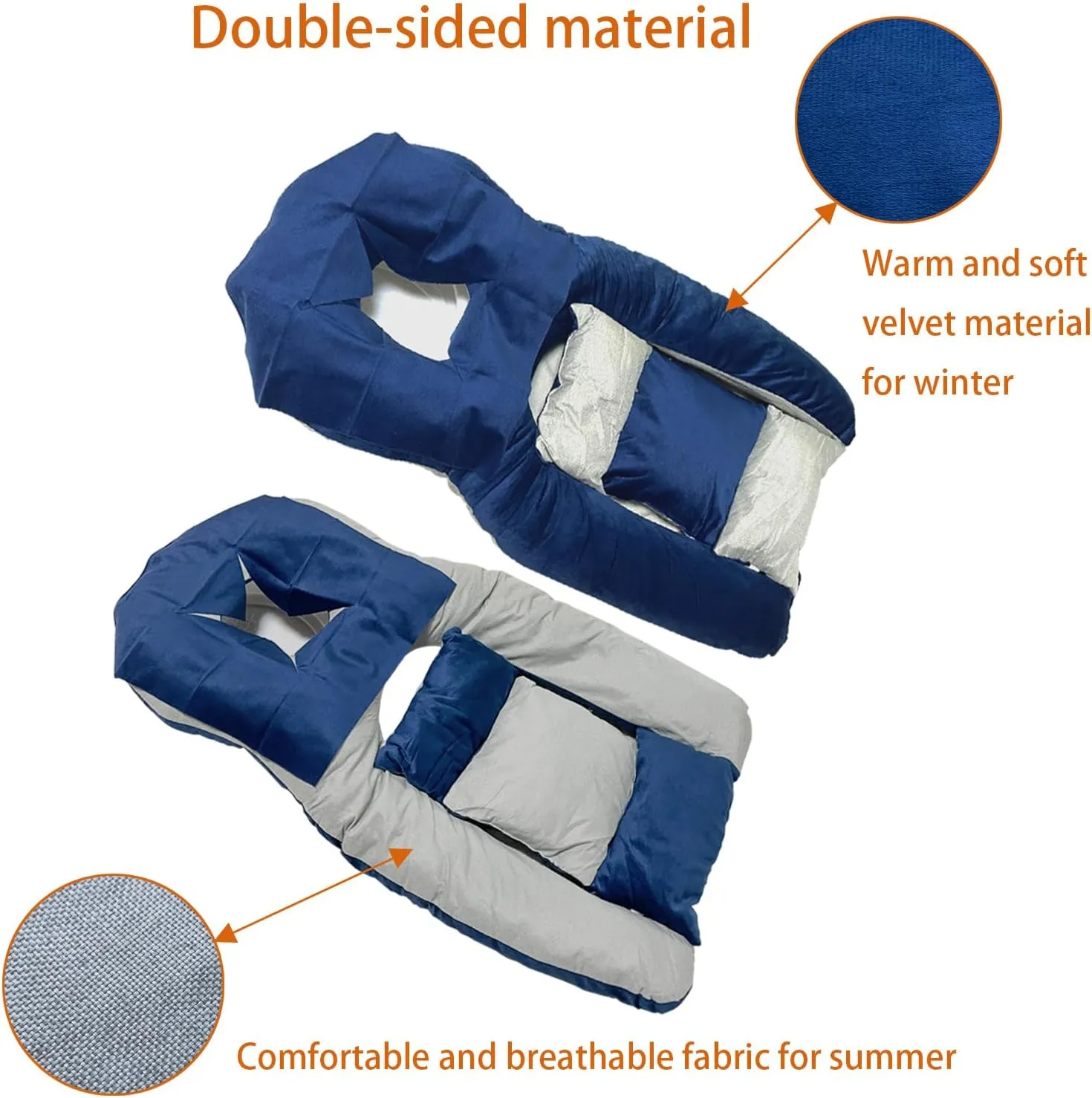 Face Down Pillow for Post-Surgery Recovery Sleeping Pillow After Eye Surgery Recovery Equipment, Home Massage Pillow, BBL Pillow After Surgery for Butt (Contoured Support Pillow, Extended)