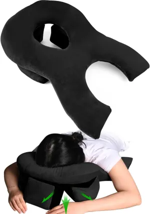 Face Down Pillow for Sleeping BBL Pillow After Surgery Vitrectomy Pillow Face Down Pillow After Eye Surgery Stomach Sleeping Pillow Massage Pillow Prone Pillow, Retinal Recovery Equipment, Black