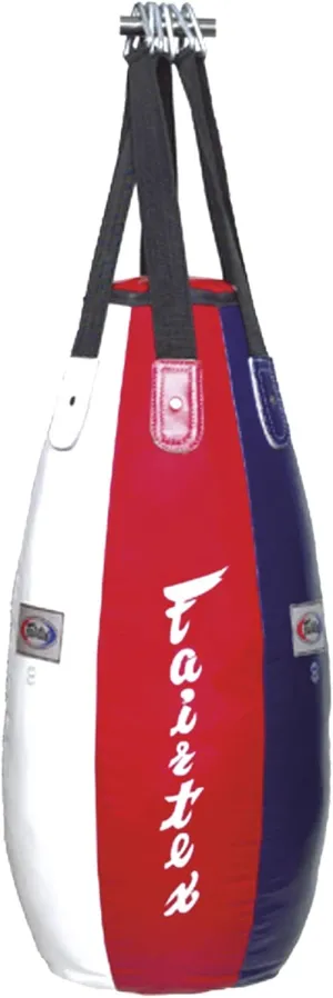 Fairtex HB4 3Ft. Tear Drop Heavy Bag Punching Bag for Muay Thai, Boxing, Kickboxing, MMA (HB4 Blue/White/Red) - 15.7" W x 35.4" H