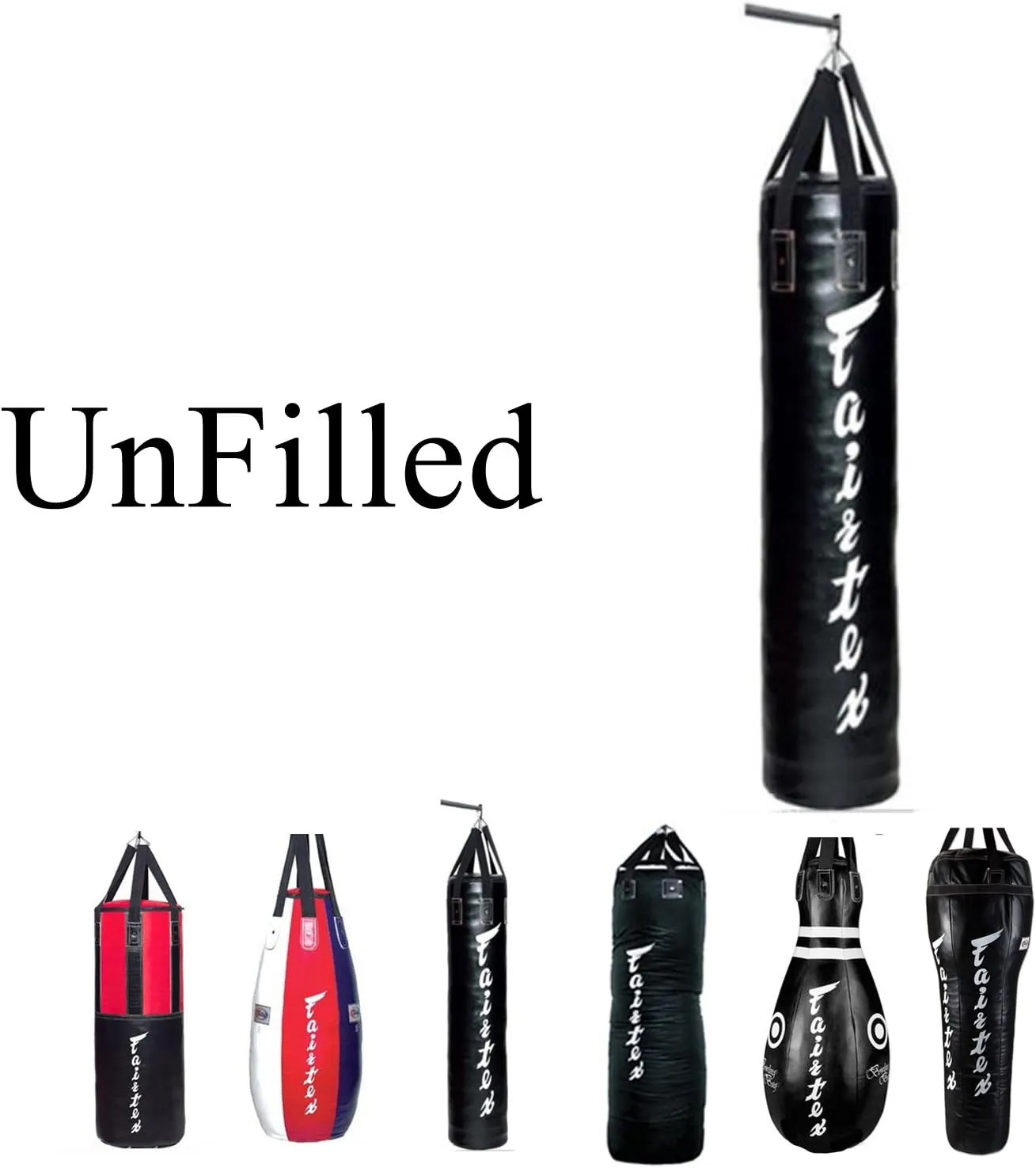 Fairtex HB6 6 Ft. Banana Bag Punching Bag for Muay Thai, Boxing, Kickboxing, MMA - 14.17" W x 70.87" H